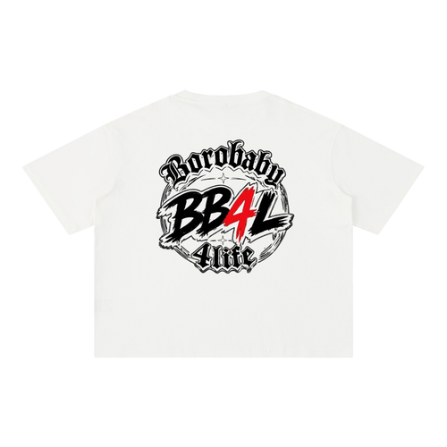 Mineral Wash “BoroBaby4Life” Boxy Cotton T-Shirt